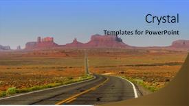  Presentation with highway - Slide set consisting of mesir - panoramic view of highway background and a light blue colored foreground