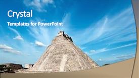  Presentation with pyramid - Beautiful presentation theme featuring mesoamerica - ancient mayan pyramid pyramid backdrop and a  colored foreground