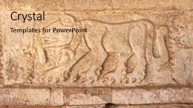  Presentation with maya - Slides having mesoamerica - bas-relief carving of a jaguar background and a coral colored foreground