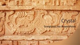  Presentation with maya - PPT theme with mesoamerica - grunge background with stucco texture background and a coral colored foreground