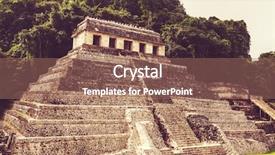  Presentation with mexico - Beautiful PPT theme featuring mesoamerica - palenque pyramid in mexico backdrop and a coral colored foreground