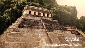  Presentation with mexico - Audience pleasing presentation theme consisting of mesoamerica - palenque pyramid in mexico backdrop and a coral colored foreground