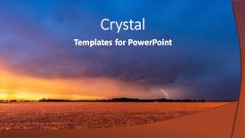  Presentation with cracking - Slides consisting of mesocyclone-weather-supercell background and a ocean colored foreground