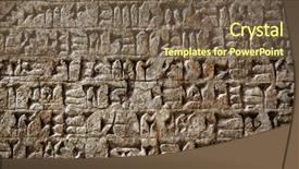  Presentation with mesopotamia - Theme consisting of mesopotamia - ancient sumerian cuneiform writing engraved background and a tawny brown colored foreground