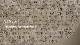  Presentation with civilization - PPT layouts consisting of mesopotamia - tablet with cuneiform writing background and a gray colored foreground