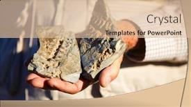  Presentation with fossil - Audience pleasing slide set consisting of mesosaurus fossil in africa namibia backdrop and a lemonade colored foreground