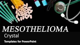  Presentation with medical pills - Presentation theme with mesothelioma-text-on-medical-background background and a black colored foreground