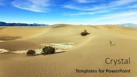  Presentation with sand dunes - Slide deck with mesquite flat sand dunes death background and a yellow colored foreground