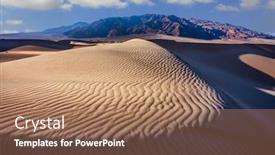  Presentation with light waves - PPT theme having mesquite-flat-sand-dunes-dunes background and a coral colored foreground