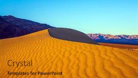  Presentation with light waves - Presentation theme enhanced with mesquite-flat-sand-dunes-dunes background and a gold colored foreground