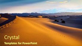  Presentation with footprints sand - Theme featuring mesquite-flat-sand-dunes-dunes background and a tawny brown colored foreground