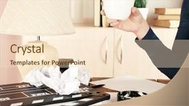  Presentation with clapper - Theme featuring mess on light cupboard background background and a lemonade colored foreground