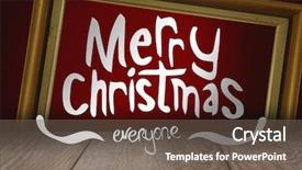  Presentation with merry christmas - Presentation design with message against red and white background and a tawny brown colored foreground