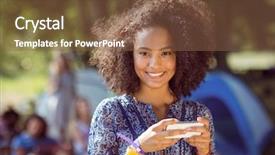  Presentation with music festival silhouette bank - Audience pleasing PPT layouts consisting of message at a music festival backdrop and a tawny brown colored foreground