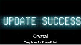  Presentation with text message - Amazing slide deck having message blue led text matrix backdrop and a  colored foreground