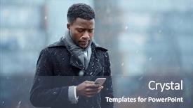  Presentation with sms - Presentation consisting of reading sms on snowy day background and a ocean colored foreground