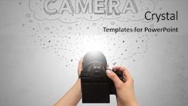  Presentation with doodles - Colorful PPT layouts enhanced with message cloud concept and doodle backdrop and a  colored foreground