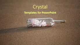  Presentation with plumeria - Beautiful theme featuring message-in-a-bottle backdrop and a violet colored foreground