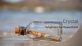  Presentation with bottle - Slide deck consisting of message-in-the-bottle-against background and a light gray colored foreground
