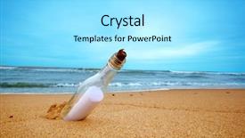  Presentation with tourism - Audience pleasing slides consisting of message in the bottle backdrop and a arctic colored foreground