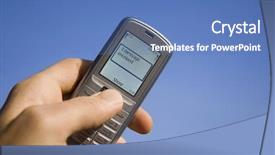  Presentation with sms - Theme consisting of message sms received with mobile background and a  colored foreground