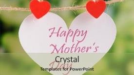  Presentation with happy mothers day - Colorful slide deck enhanced with message written on paper heart backdrop and a  colored foreground