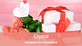  Presentation with happy mothers day - Audience pleasing slide deck consisting of message written on paper heart backdrop and a  colored foreground