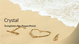  Presentation with sand - Colorful slide deck enhanced with message written on the sand backdrop and a  colored foreground