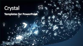  Presentation with media - Amazing presentation theme having messaging-and-emailing-mixed-media backdrop and a black colored foreground