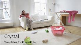  Presentation with messy - PPT layouts enhanced with messy - full length portrait background and a mint green colored foreground