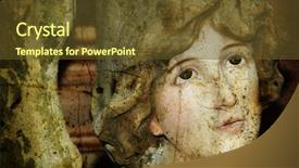  Presentation with angel - Cool new PPT theme with messiah - figure of an angel backdrop and a tawny brown colored foreground