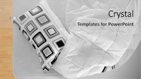  Presentation with messy - Beautiful PPT theme featuring messy bed backdrop and a light gray colored foreground