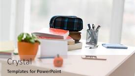  Presentation with messy - Amazing theme having coffee case study - messy entrepreneur's working desk backdrop and a coral colored foreground