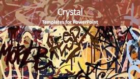  Presentation with messy - PPT layouts with messy graffiti wall background background and a tawny brown colored foreground