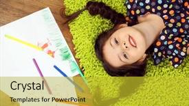  Presentation with interior decorating home - Cool new theme with messy kids room - cute little girl sitting backdrop and a yellow colored foreground