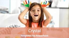  Presentation with messy - Presentation theme enhanced with messy kids room - cute little girl with painted background and a  colored foreground