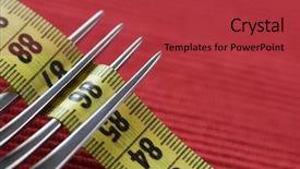  Presentation with tape - Amazing slide deck having mesure tape conceptual loose weight backdrop and a  colored foreground
