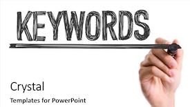  Presentation with marker - Amazing slide deck having meta data - hand with marker writing backdrop and a white colored foreground