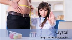  Presentation with nutritionist dietician dietitian food care - Colorful presentation enhanced with metabolic medicine - doctor dietician giving advices backdrop and a light blue colored foreground