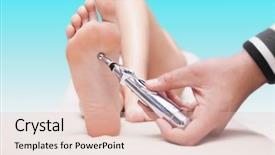  Presentation with metabolic - Slide deck consisting of metabolic medicine - laser acupuncture painless healing female background and a lemonade colored foreground