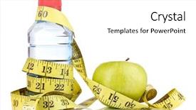 Presentation with metabolic - Slides having metabolic - bottle of water apple background and a white colored foreground