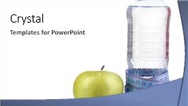  Presentation with water bottle - Presentation with bottle of water apple background and a white colored foreground