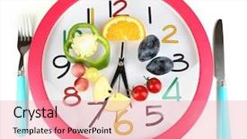  Presentation with metabolic - Amazing presentation theme having metabolic - dietary food on time isolated backdrop and a coral colored foreground