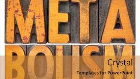  Presentation with metabolic - Cool new PPT layouts with metabolic - metabolism - isolated word abstract backdrop and a gold colored foreground