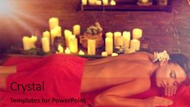  Presentation with massage therapy - Colorful presentation theme enhanced with therapy room activation of metabolic backdrop and a crimson colored foreground