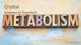  Presentation with work the word in your life - Presentation theme enhanced with metabolism - word abstract in vintage background and a lemonade colored foreground