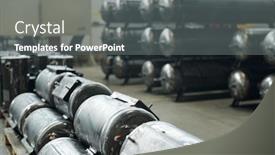  Presentation with air - Amazing PPT theme having metal-air-tanks-of-different backdrop and a gray colored foreground