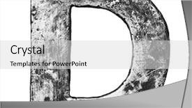  Presentation with alloy - Audience pleasing slide deck consisting of metal alloy alphabet letter d backdrop and a light gray colored foreground