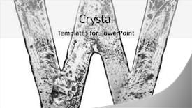  Presentation with alloy - Presentation design consisting of metal alloy alphabet letter w background and a light gray colored foreground