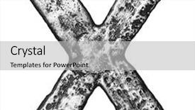  Presentation with alloy - Amazing theme having metal alloy alphabet letter x backdrop and a light gray colored foreground